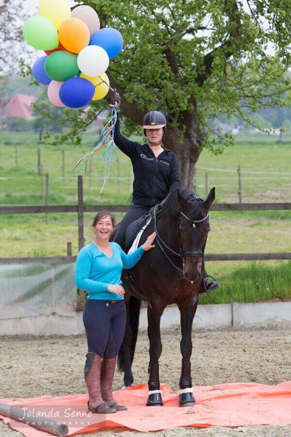 Magali Van der Heyden Schriktraining paard training ballonnen